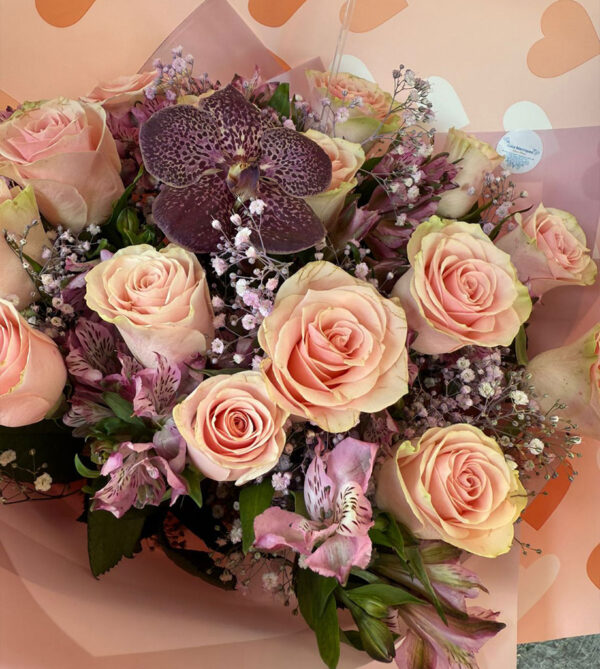 Ramo Rosa Rosa y Orquídea - Image 4